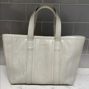 Balenciaga Cream Leather Tote
